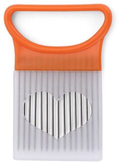 Koken Gereedschap Keuken Gadgets 1 Stuks Groente Cutter Rvs Ui Slicer Multifunctionele Snijden Aid Guid Oranje