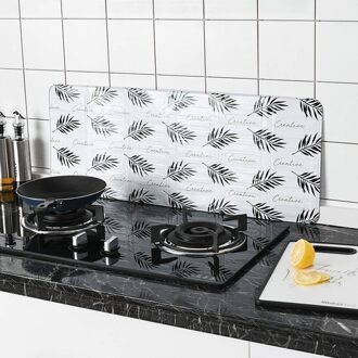 Koken Keuken Olie Splatter Schermen Aluminium Plaat Oilproof Gasfornuis Anti Splash Baffle Frituren Koken Oilproof Gereedschap # T1P wit
