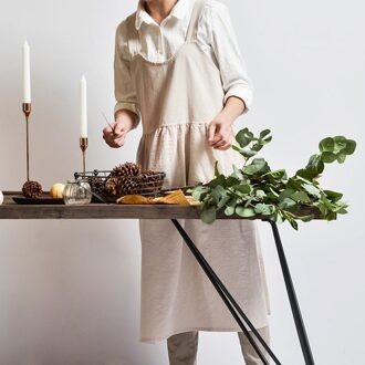 Koken Keuken Schort Voor Vrouw Vrouwelijke Bib Katoen Linnen Jurk Cafe Bbq Schorten Keuken Mouwloze Koken Accessoires