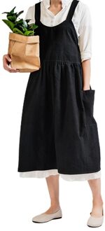 Koken Keuken Schort Voor Vrouw Vrouwelijke Bib Katoen Linnen Jurk Cafe Bbq Schorten Keuken Mouwloze Koken Accessoires