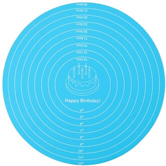 Koken Pad Keuken Accessoires Bakken Hulpmiddel Cake Noodle Mat Siliconen Placemat Ronde Placemat Multifunctionele Koken Gereedschap blauw