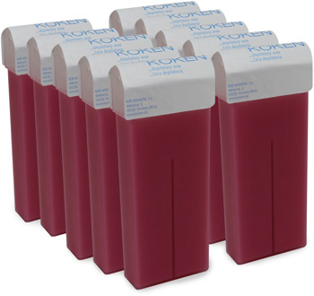 KOKEN-wax depilatory strawberry Roll-on 100ml - Pack 10 cartriges Depilatory Wax hot soup cream waxing Piel seca Normal