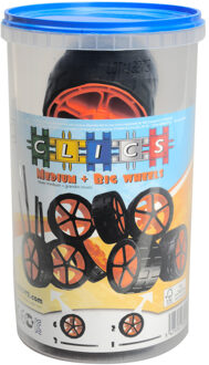 Koker met Medium + Grote Wielen en Assen - Constructie blokken