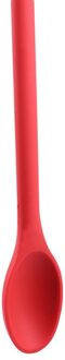 Kokhulpmiddelen Silicone Spooncake Stopverf Spatel Mengen Lepel Lange Steel Kookgerei Servies Keuken Soep Lepels rood