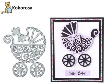 Kokorosa Bloemen Kinderwagen Sterft Frame Metalen Stansmessen Voor Card Making Scrapbooking Embossing Sterven Cut Craft Sterft