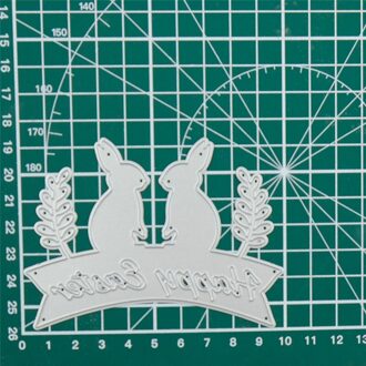 Kokorosa Happy Easter Sterft Bunny Metalen Stansmessen voor Card Making Scrapbooking Embossing Album Craft Frame Die Cuts