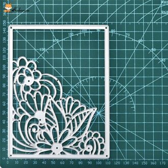 Kokorosa Lace Frame Metalen Stansmessen Bloem Bladeren Sterft Scrapbooking Album Card Maken Embossing Stencil Decor Gestanst ZH198