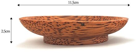 Kokosnoot Hout Bestek Plaat Fruit Gerechten Schotel Thee Dienblad Dessert Diner Brood Houten Plaat Japanse Ronde Servies Keuken Gereedschap