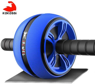 Kokossi Abs Abdominale Roller Oefening Wiel Fitness Apparatuur Mute Roller Voor Armen Terug Buik Core Trainer Body Vorm Training blauw