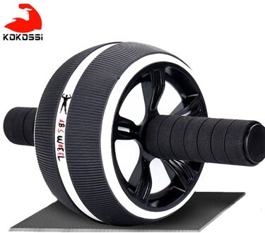 Kokossi Abs Abdominale Roller Oefening Wiel Fitness Apparatuur Mute Roller Voor Armen Terug Buik Core Trainer Body Vorm Training zwart