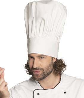 Koksmuts Chef Deluxe Unisex Wit One Size