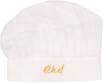 Koksmuts Chef - wit - papier - volwassenen - B29 x H25 cm