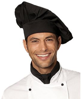 Koksmuts - luxe - chefkok - zwart - horeca kleding - volwassenen - One size