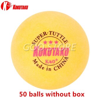Kokutaku 3 Ster K40 + Tafeltennis Bal Professionele Trianing Games Seamed Abs Plastic Kokutaku Ping Pong Ballen 100 balls oranje
