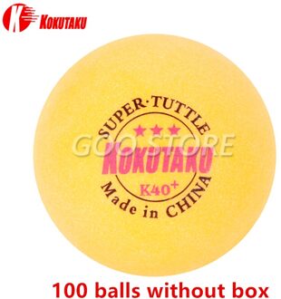 Kokutaku 3 Ster K40 + Tafeltennis Bal Professionele Trianing Games Seamed Abs Plastic Kokutaku Ping Pong Ballen 50 balls oranje