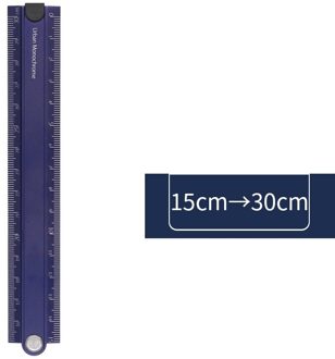 Kokuyo Alumite Opvouwbare Liniaal 15cm 30cm Stedelijke Monochroom Meetliniaal Japanse Briefpapier Kantoor School Student Leveringen A6336 Bordeaux