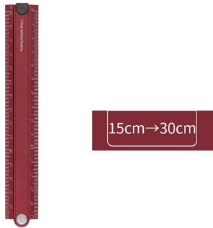 Kokuyo Alumite Opvouwbare Liniaal 15cm 30cm Stedelijke Monochroom Meetliniaal Japanse Briefpapier Kantoor School Student Leveringen A6336 Rood