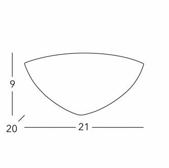 Kolarz Bisquitte wandlamp, wit, breedte 21 cm, gips