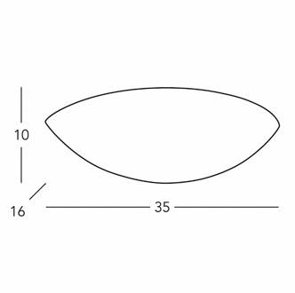 Kolarz Bisquitte wandlamp, wit, breedte 35 cm, gips