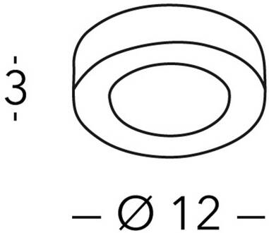 Kolarz Click R plafondlamp, wit, metaal, GX53, Ø 12 cm