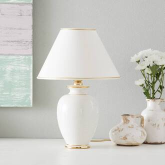 KOLARZ Giardino Craclee tafellamp, crème 30 cm crèmewit, goud