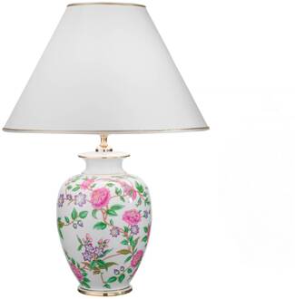 Kolarz Giardino Flora tafellamp, hoogte 43 cm, wit/gekleurd wit, kleurrijk