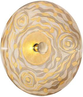 Kolarz Luna wandlamp, crèmekleurig, Ø 62 cm, glas/metaal crème, goud
