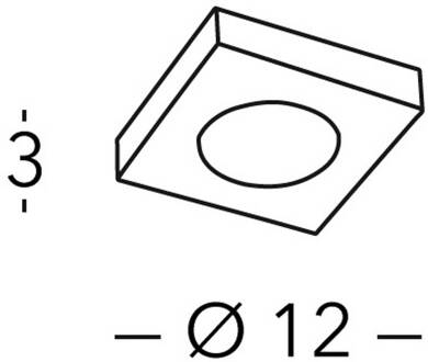 Kolarz plafondlamp Click Q, vintage zilverkleurig Lengte 12 cm