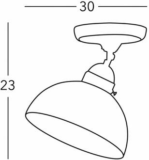 Kolarz plafondlamp Nonna Ø 30 cm hert goudkleurig Rand glad wit, goud, messing
