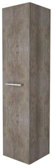 Kolomkast BWS Salt 35x35x150cm 1 Deur Met Greep (Kleurkeuze) Scotch Oak Bruin