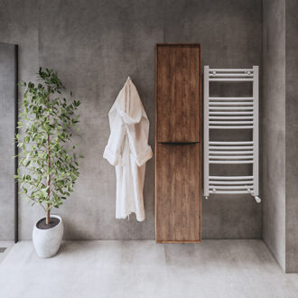 Kolomkast Gliss Design Eleganz Hera Zwart 160cm Oak Cognac Eiken