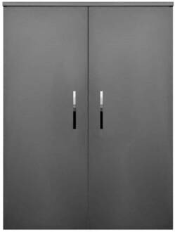 Kolomkast Sanicare Q6/Q14/Q16 2-Deurs Soft-Closing Chromen Greep 90x67x32 cm Hoogglans Wit