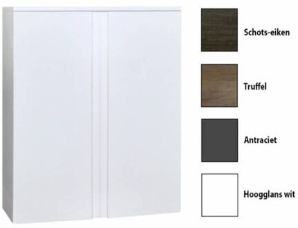 Kolomkast Sanicare Q7 2-Deurs Soft-Closing Greeploos 90x67x32 cm Truffel