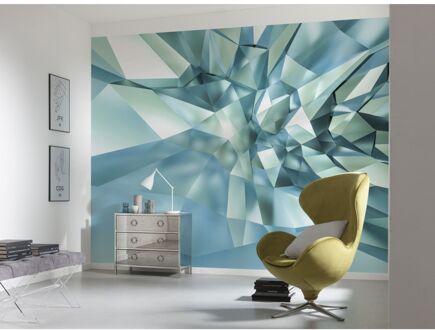 Komar Fotobehang - 3D Crystal Cave 368x254cm - Papierbehang Multikleur