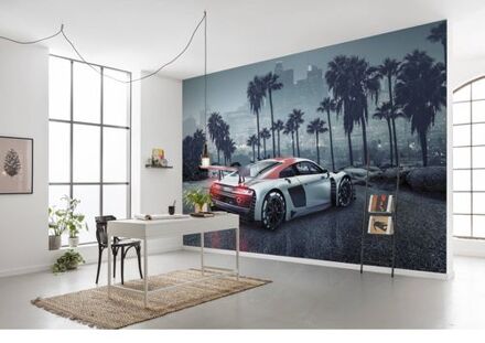 Komar Fotobehang - Audi R8 L.A. 368x254cm - Papierbehang Multikleur