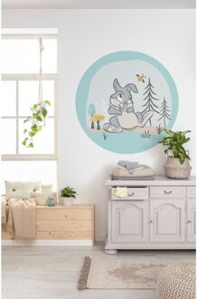 Komar Fotobehang - Bambi Thumper 125x125cm - Rond - Vliesbehang - Zelfklevend Multikleur