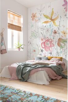 Komar Fotobehang Bloemendans - Meerkleurig - 2,50m X 200cm