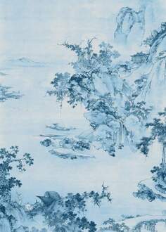 Komar Fotobehang - Blue China 200x280cm - Vliesbehang Multikleur