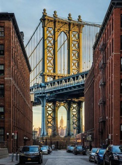 Komar Fotobehang - Brooklyn 184x248cm - Vliesbehang Multikleur