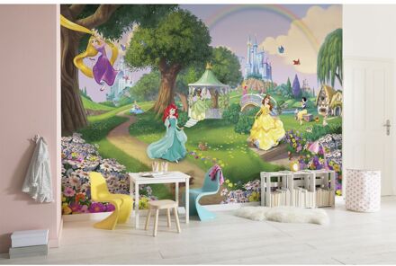 Komar Fotobehang - Disney Princess Rainbow 368x254cm - Papierbehang Multikleur