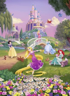 Komar Fotobehang - Disney Princess Sunset 184x254cm - Papierbehang Multikleur