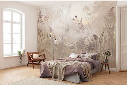 Komar Fotobehang - Dragonfly Pond 350x250cm - Vliesbehang Multikleur