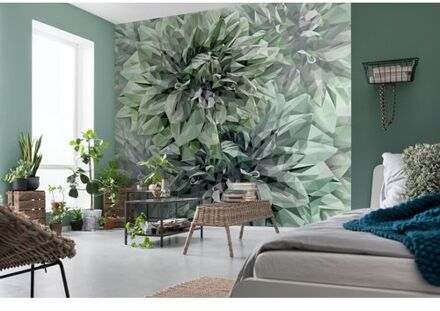 Komar Fotobehang - Emerald Flowers 300x280cm - Vliesbehang Multikleur
