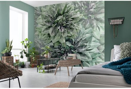 Komar Fotobehang - Emerald Flowers 300x280cm - Vliesbehang Multikleur