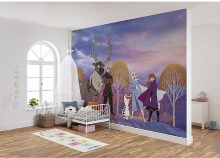 Komar Fotobehang - Frozen Autumn Forest 400x280cm - Vliesbehang Multikleur