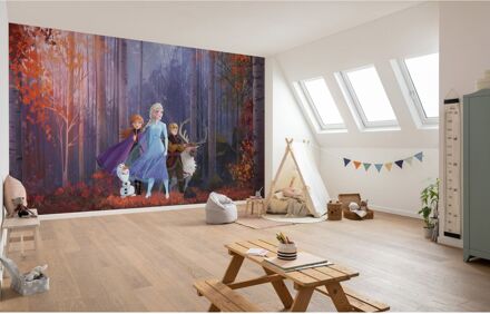 Komar Fotobehang - Frozen Autumn Glade 400x280cm - Vliesbehang Multikleur