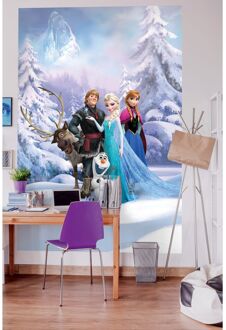 Komar Fotobehang Frozen Winterland 184x254 cm blauw
