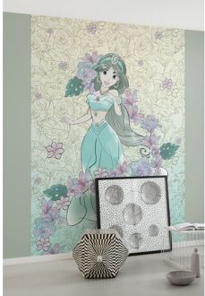 Komar Fotobehang - Jasmin Pale Flowers 200x280cm - Vliesbehang Multikleur