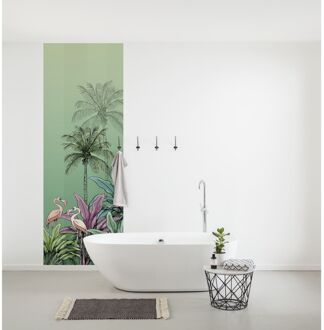Komar Fotobehang - Jungle Flamingo 100x280cm - Vliesbehang Multikleur