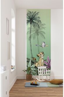 Komar Fotobehang - Jungle Simba 100x280cm - Vliesbehang Multikleur